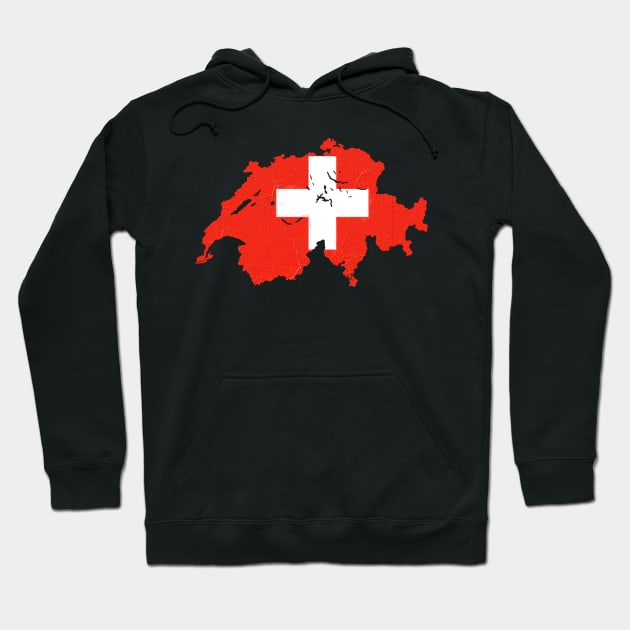 Switzerland Map Hoodie by Calisi